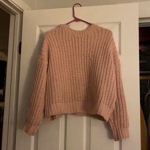 Pink knit sweater